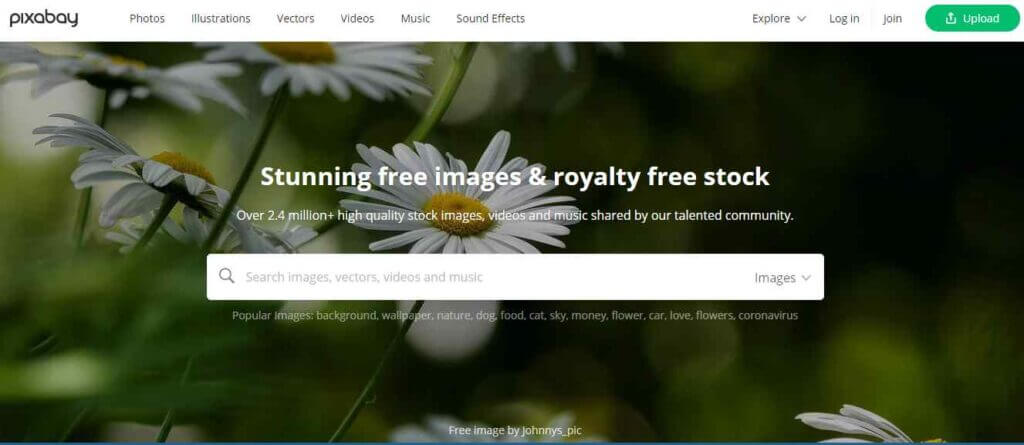 Pixabay أفضل مواقع الصور المجانية