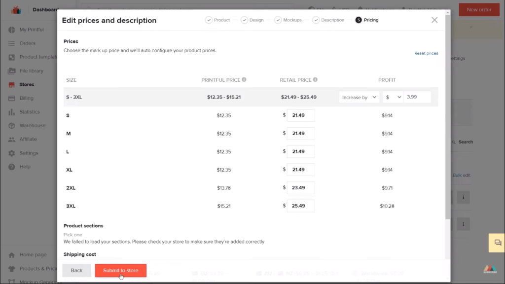 كيفية ربط Etsy بحساب Printful