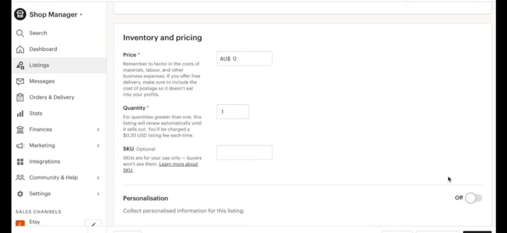 بيع منتجات رقمية على Etsy