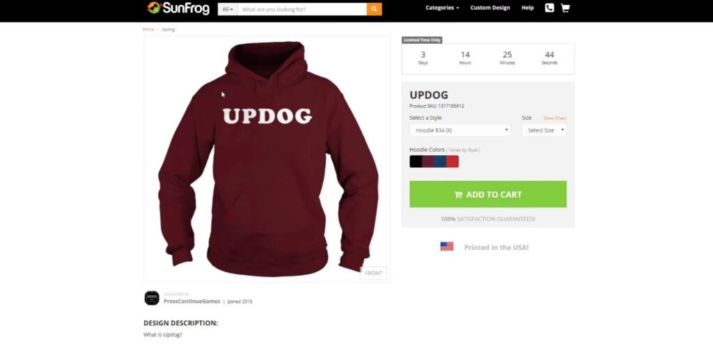 شرح موقع Sunfrog