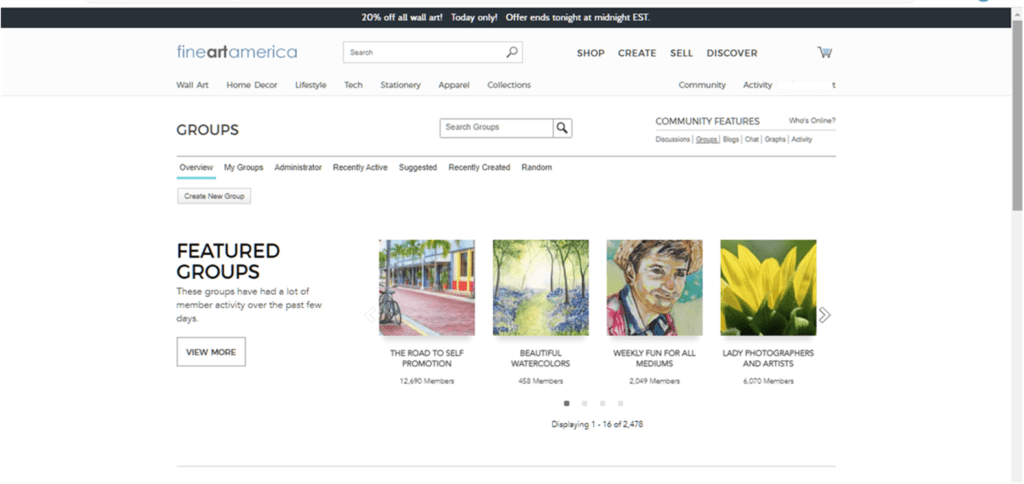 موقع Fine Art America