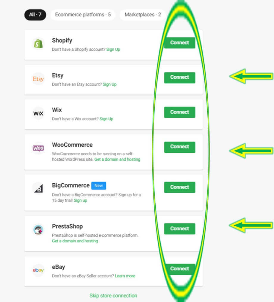 ربط المتاجر المختلفة مع موقع Printify برينتيفاي