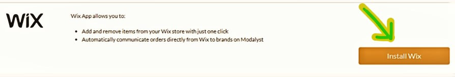 الربط بين موقع Modalyst ومتجر wix