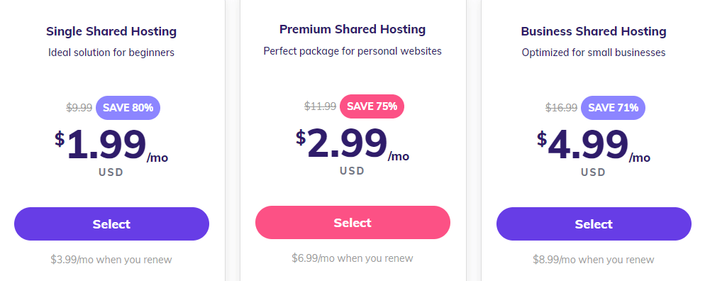 ارخص استضافة سنوية على موقع hostinger