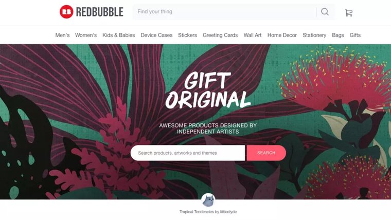 موقع Redbubble