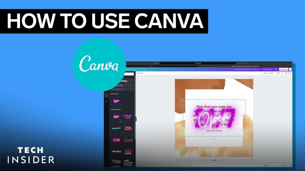 طريقة استخدام برنامج canva