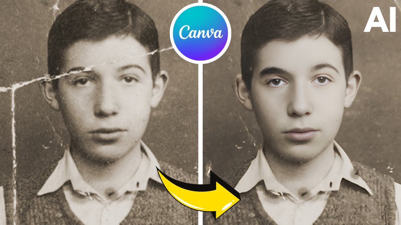 أدوات تعديل الصور القديمة على Canva