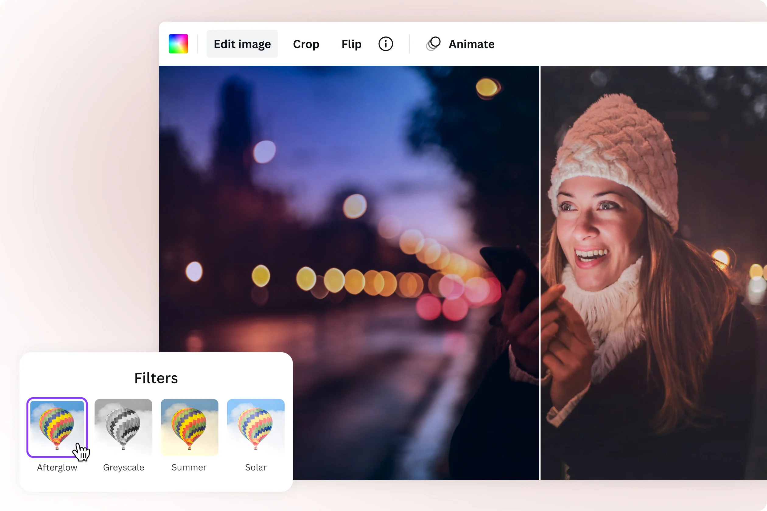 تغيير لون الصورة اون لاين في Canva