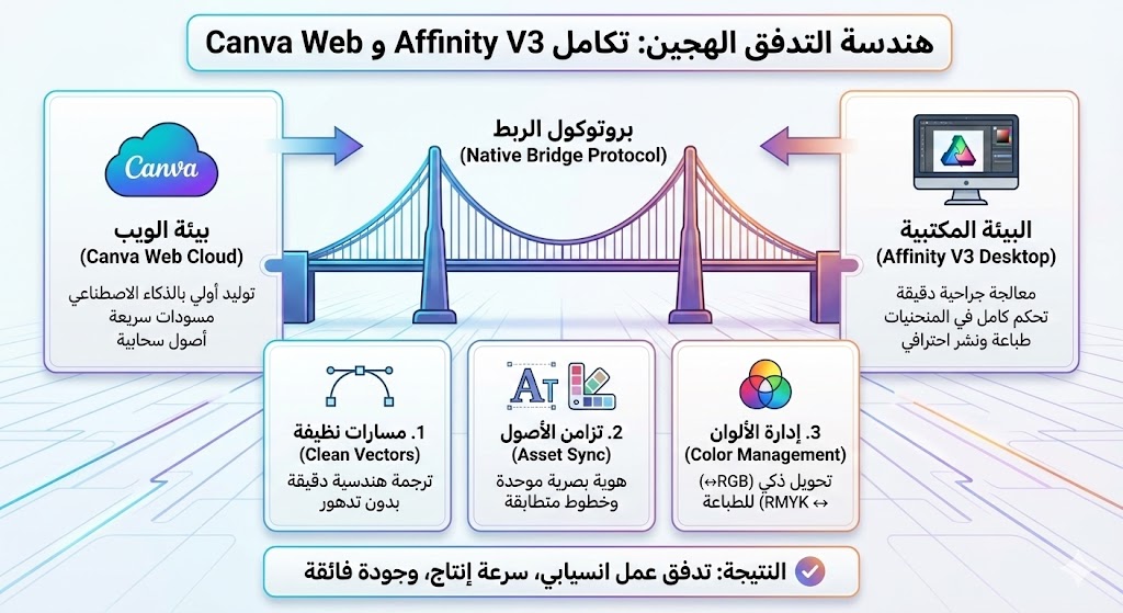 من بيتي - 1 - كيف تستخدم Affinity V3 و Canva Web معاً في مشروع واحد؟