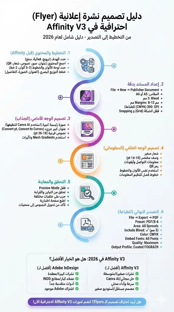من بيتي - 2 - شرح تصميم نشرة إعلانية (Flyer) احترافية A5 أو A6 بواسطة Affinity V3