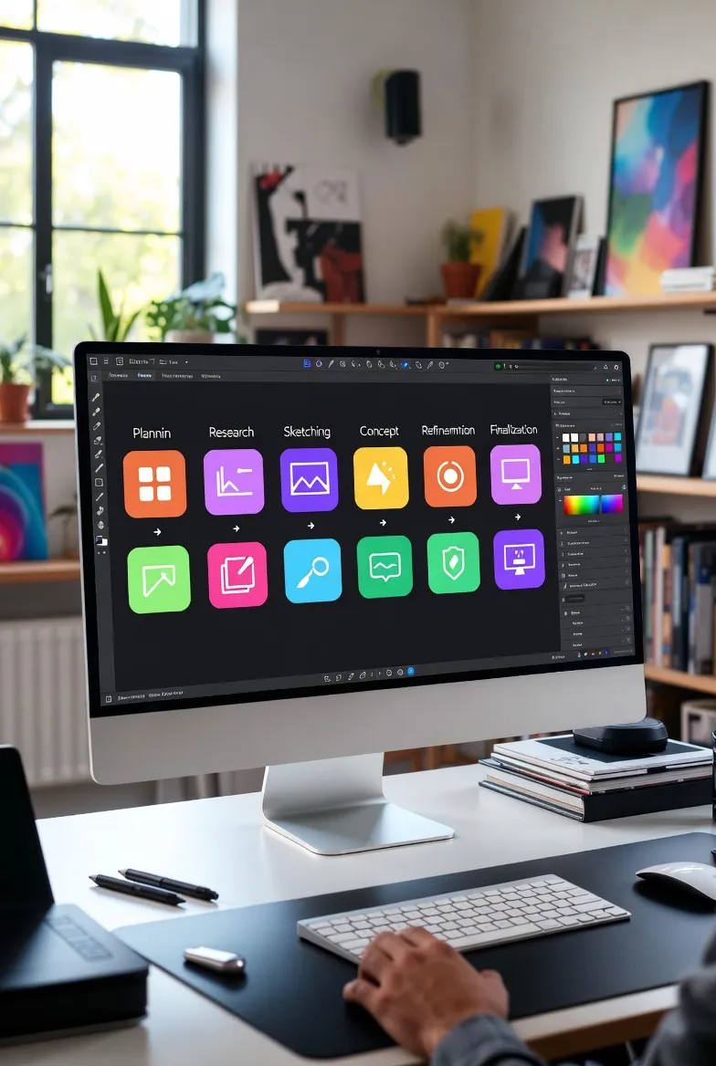 من بيتي - 1 - دليل تصميم هوية بصرية كاملة (شعار + كارت + بطاقة عمل) في Affinity V3