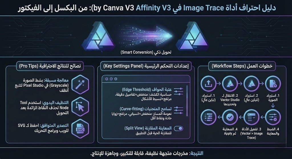 من بيتي - 2 - كيفية استخدام أداة Image Trace في Affinity by Canva: دليل كامل للمبتدئين والمحترفين