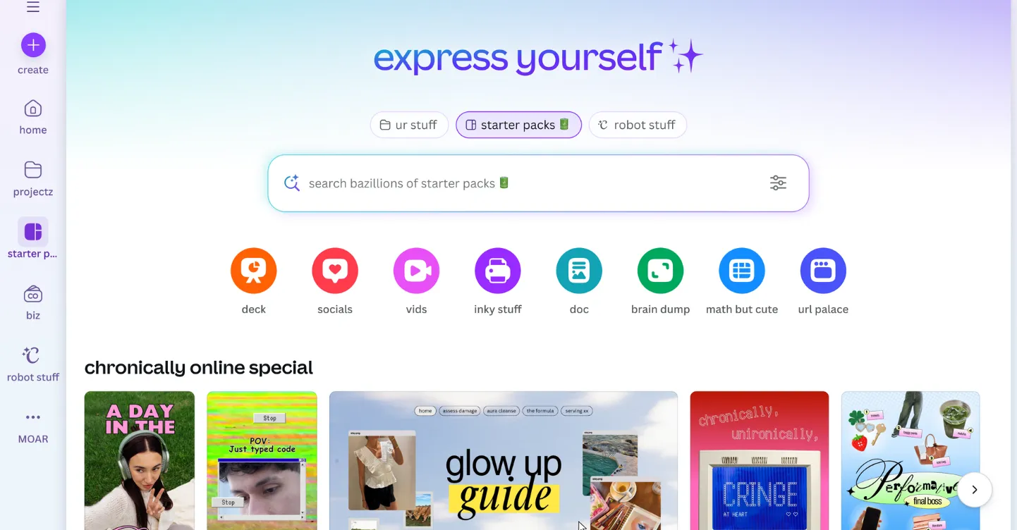 من بيتي - 1 - كيف تستخدم Chronically Online Language في Canva 2026