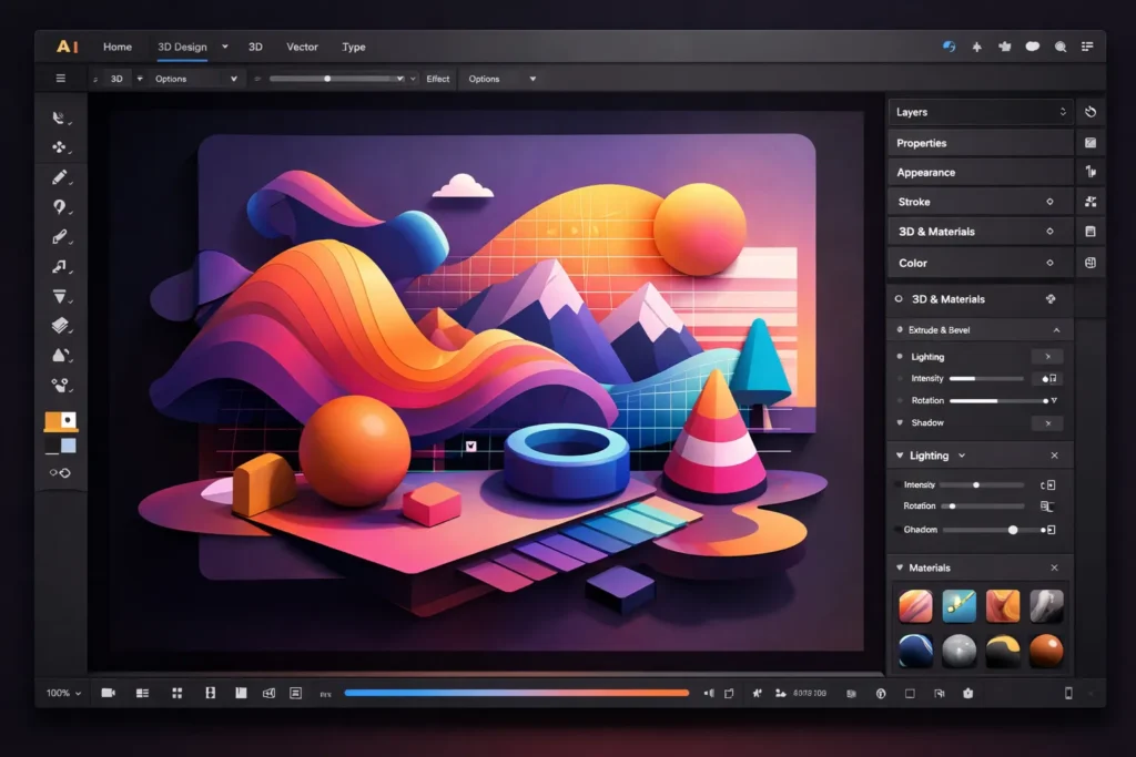 واجهة Adobe Illustrator 2026 الجديدة بالتفصيل