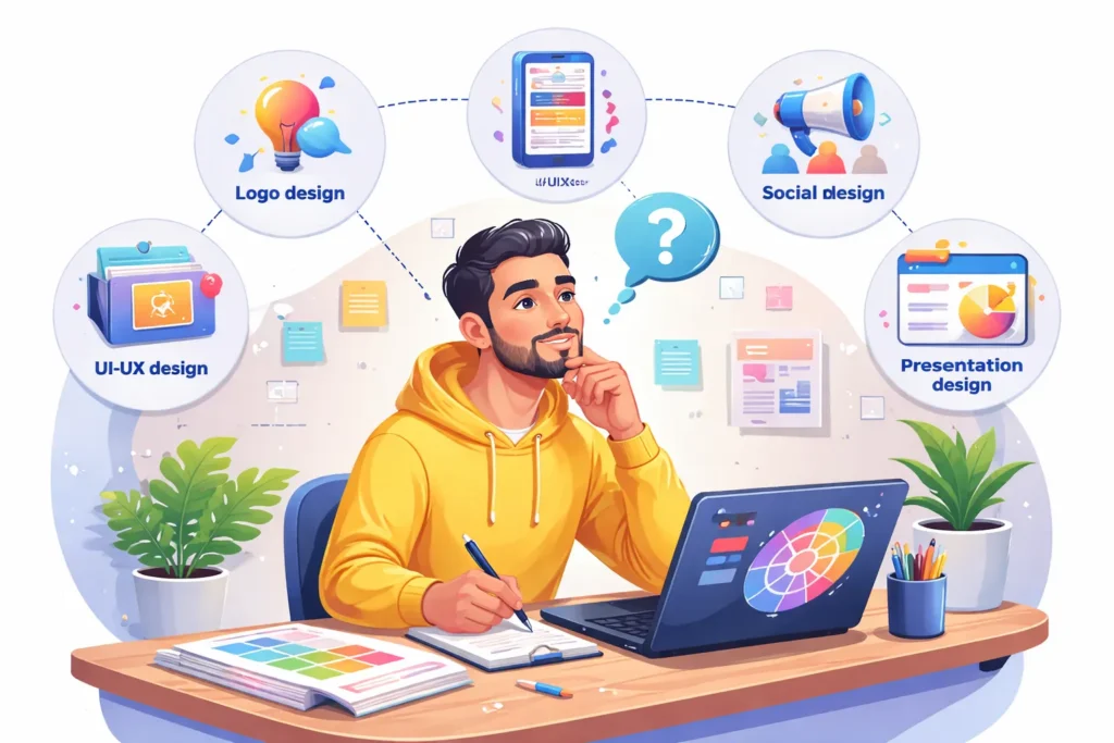 كيف تختار التخصص الأكثر ربحًا في التصميم على منصات العمل الحر