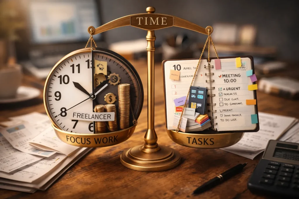 معادلة تنظيم الوقت لممارسي العمل الحر معادلة تنظيم الوقت لممارسي العمل الحر