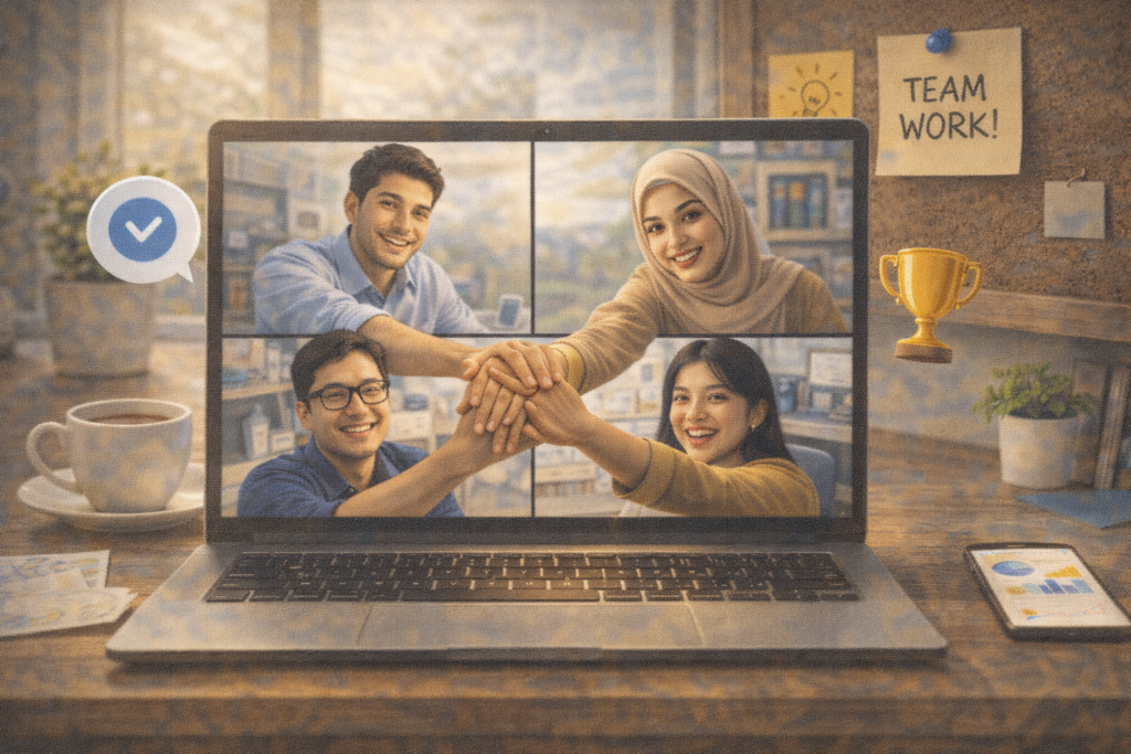 كيف تقود فريق للعمل اون لاين بكفاءة في 2026 كيف تقود فريق للعمل اون لاين بكفاءة في 2026